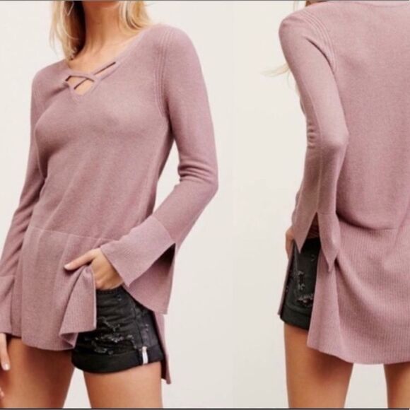 Free People Criss Cross Tunic Sweater xs - Picture 1 of 8